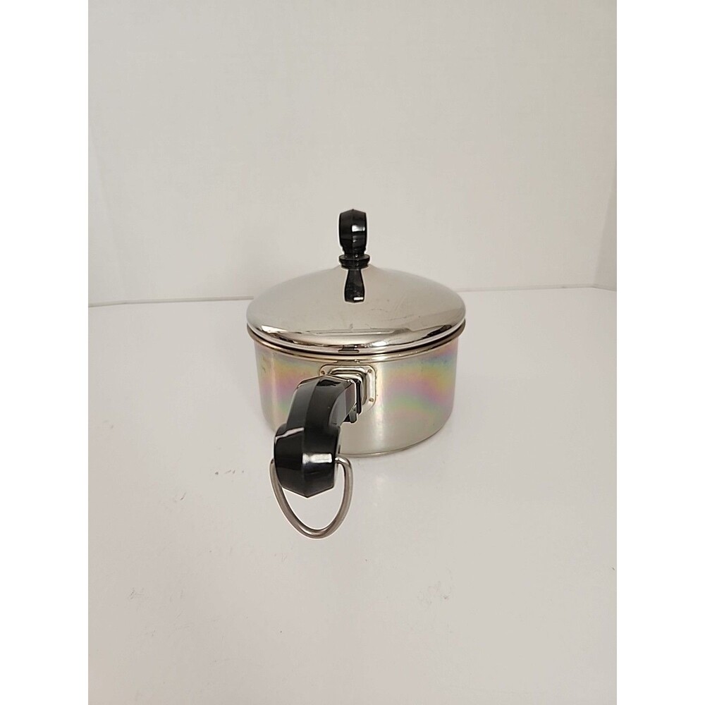 Vintage Farberware 1 QT Saucepan Aluminum Clad Stainless Steel w/ Lid - Picture 2 of 8